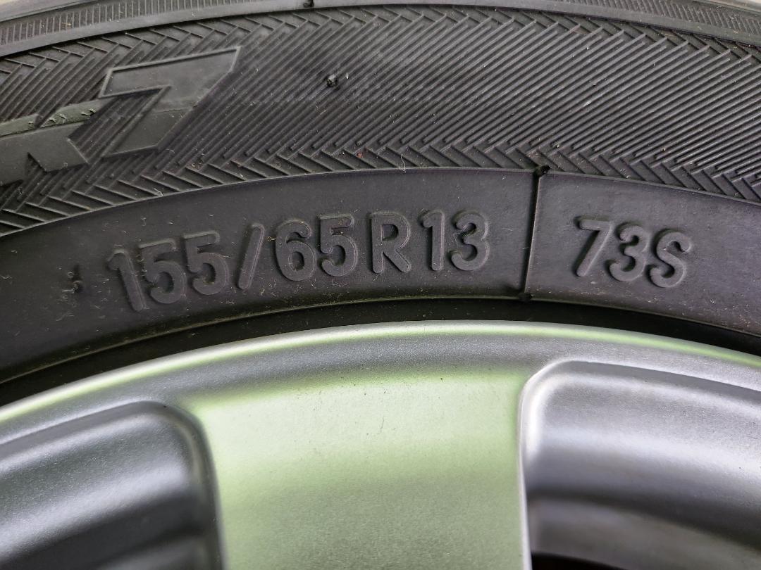送料込☆PRDダンロップ 2021タイヤホイールセット 155/65R13☆4本