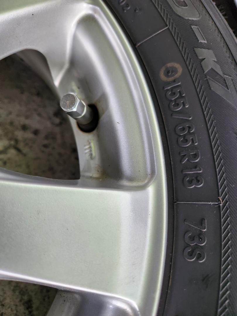 送料込☆PRDダンロップ 2021タイヤホイールセット 155/65R13☆4本