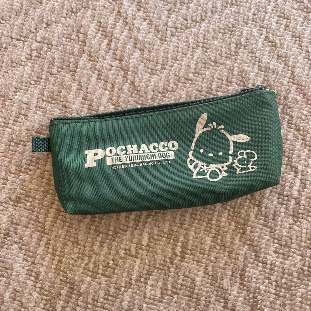POCHACCO 緑色 ペンケースレトロポーチ