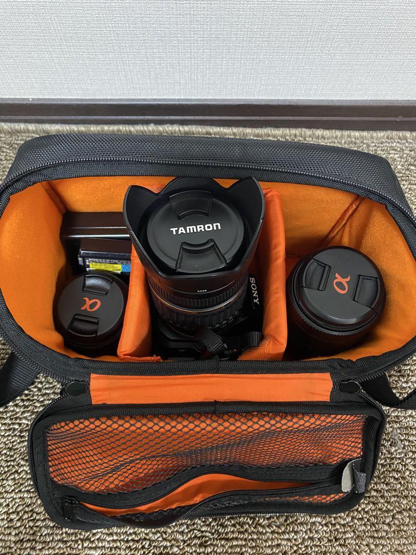 Sony α55 デジタル一眼レフカメラダブルズームレンズキットタムロン　バッグ