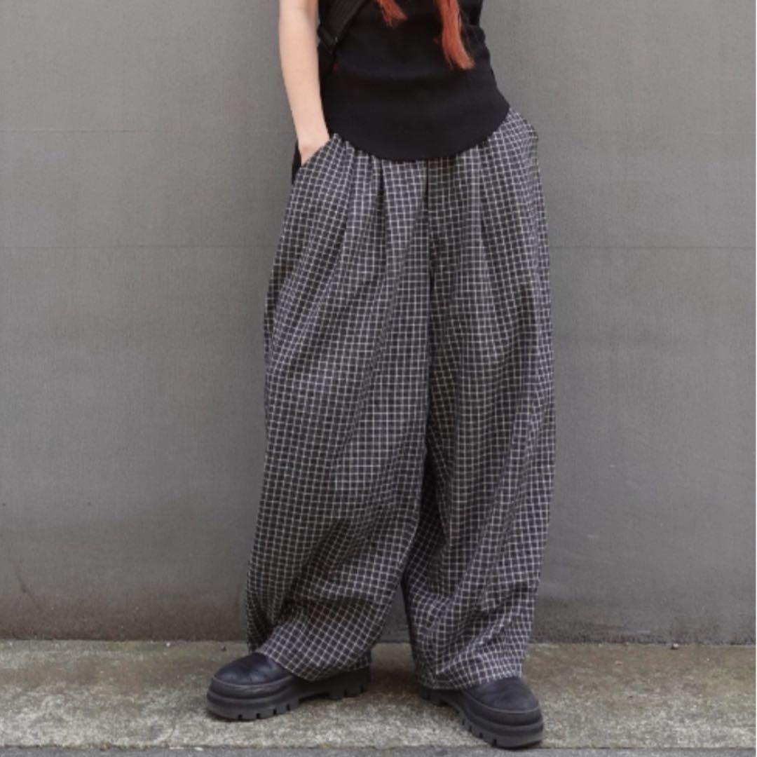 新品 TEEN BOOP チェックボリュームラフパンツ