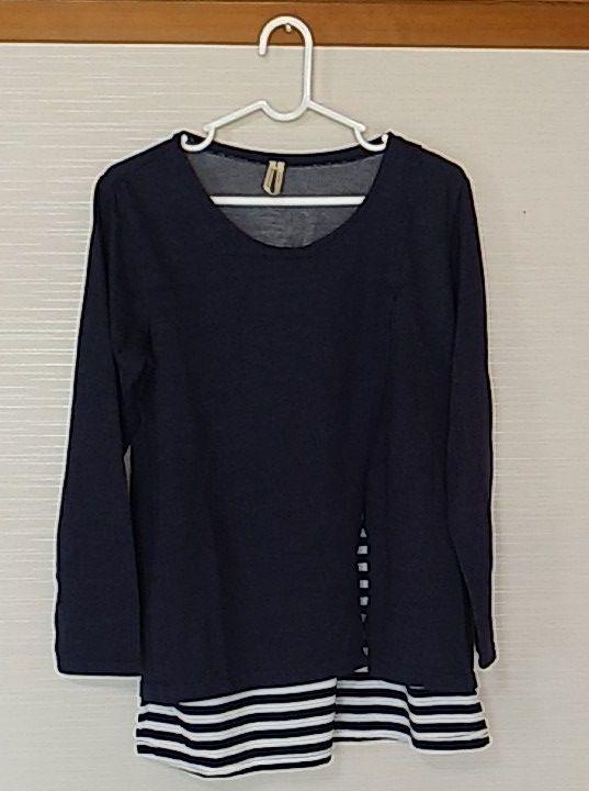 重ね着風☆授乳カットソー