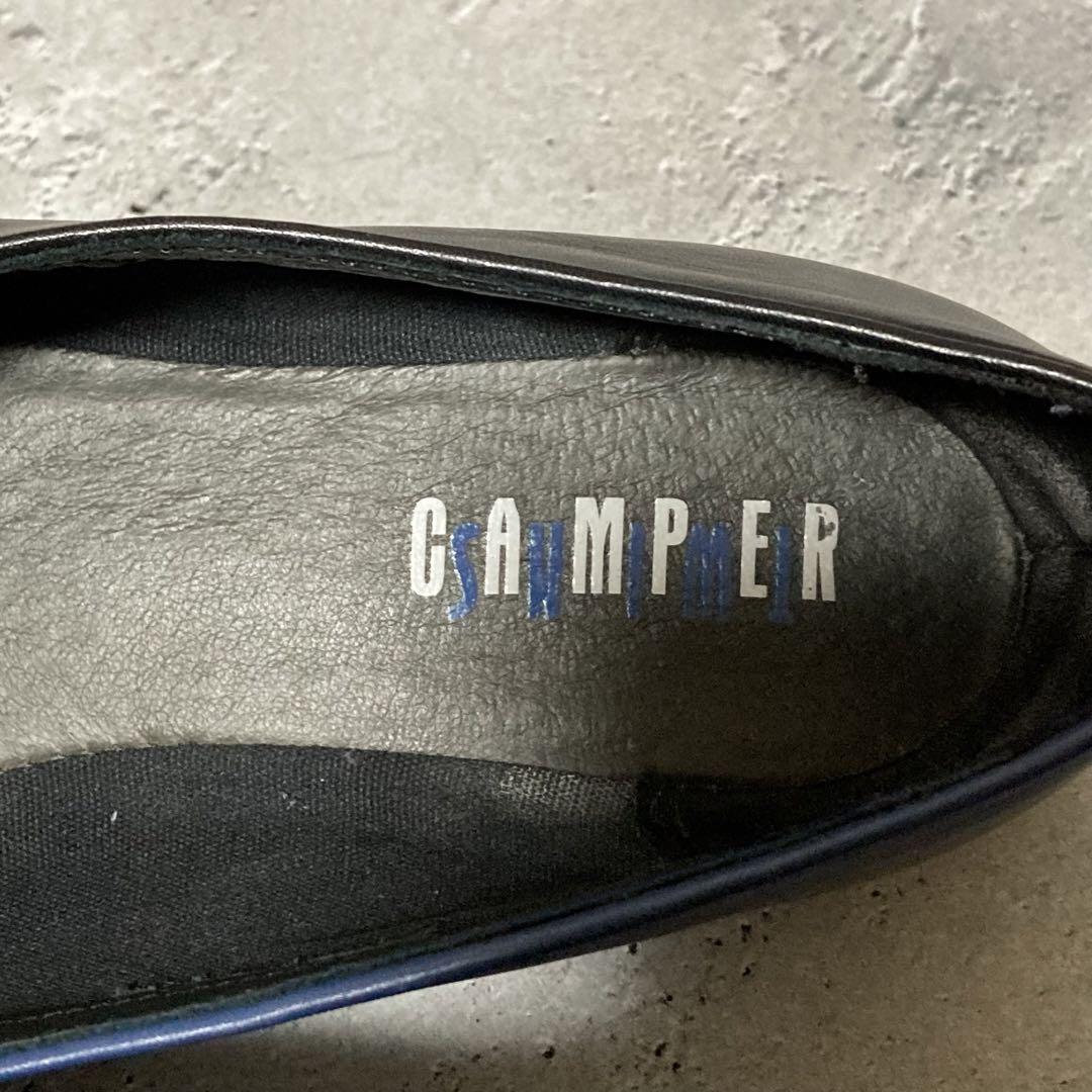 カンペール CAMPER レザーパンプス バイカラー Vカット ツインズ 38