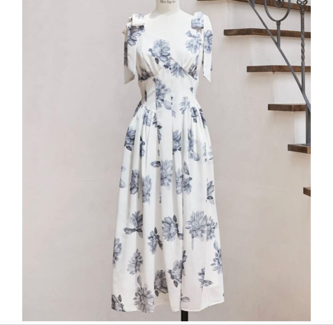 Sunflower-Printed Midi DressサイズM