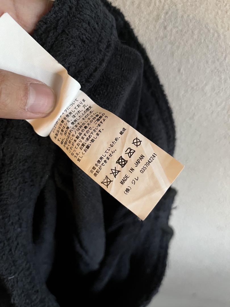 現行　gillet ジレ　リメイク　パイル　ブラック　サイドライン　左右非対称