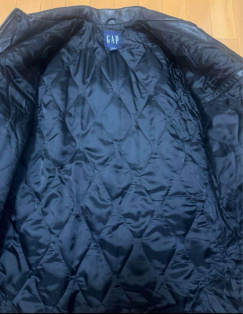 OLD GAPオールド レザー カーコート ブラック90s Ｍ　leather