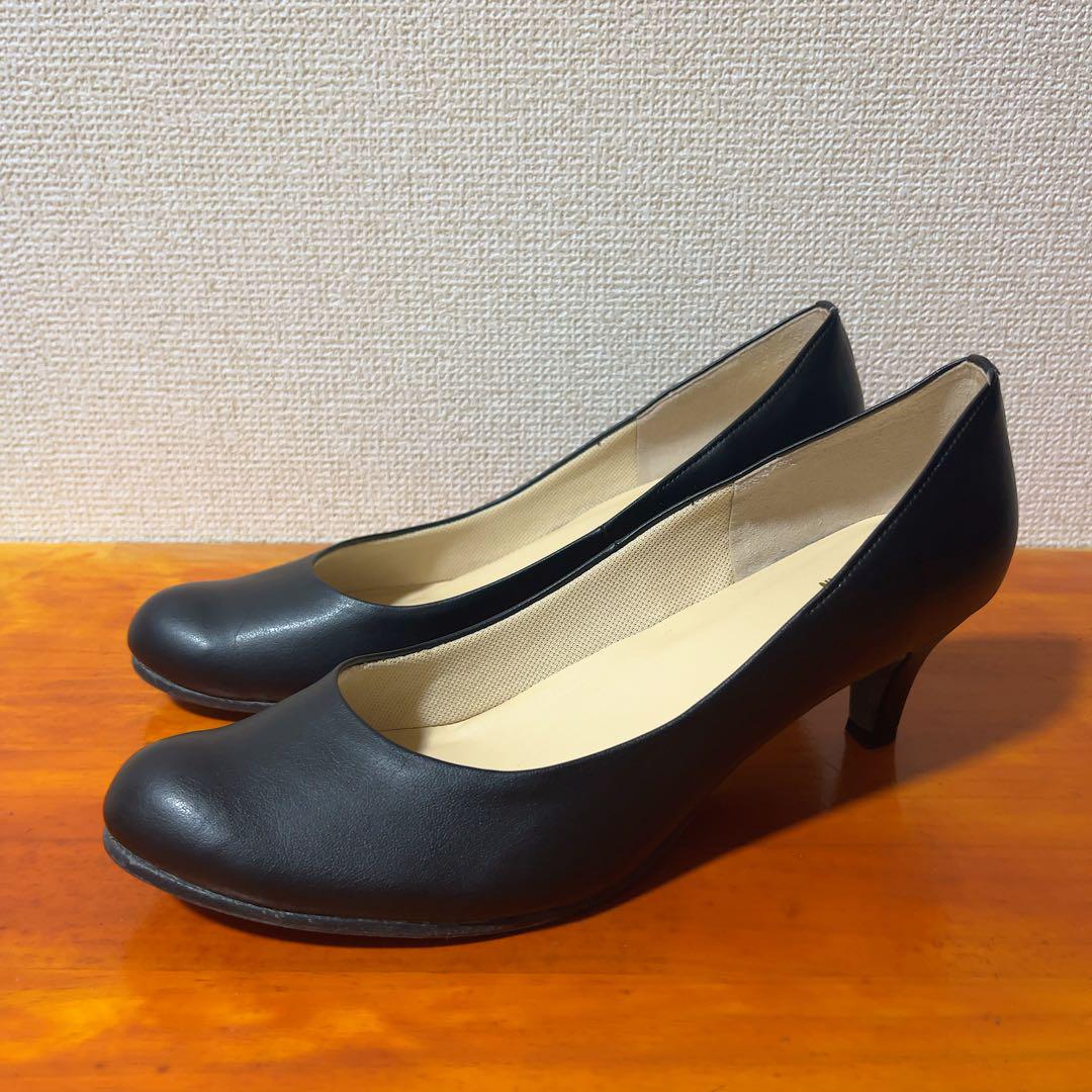 エスペランサ 黒 ブラック パンプス 25.5cm 大きいサイズ