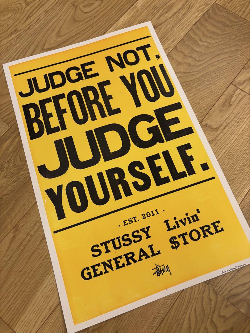stussy livin' general store ポスター ブルー