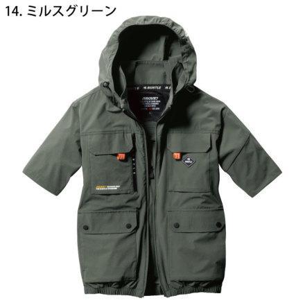 【新品】2024新作／グリーンL／BURTLE エアークラフト／半袖ブルゾン