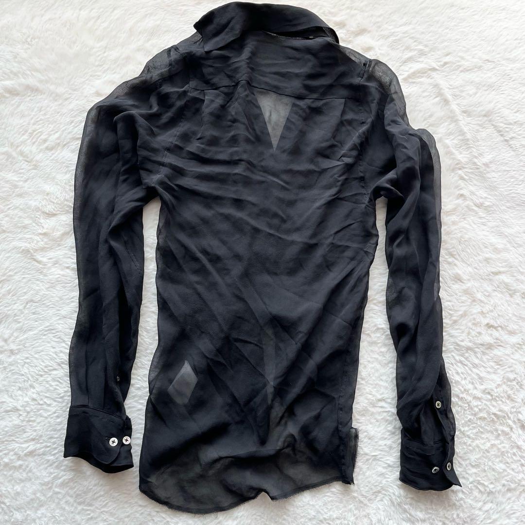 【美品】sacai  シースルー ブラウス シャツ 透け カットソー ブラック