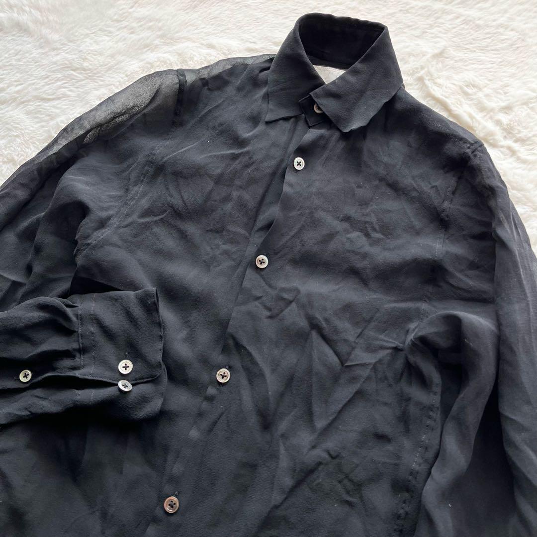 【美品】sacai  シースルー ブラウス シャツ 透け カットソー ブラック