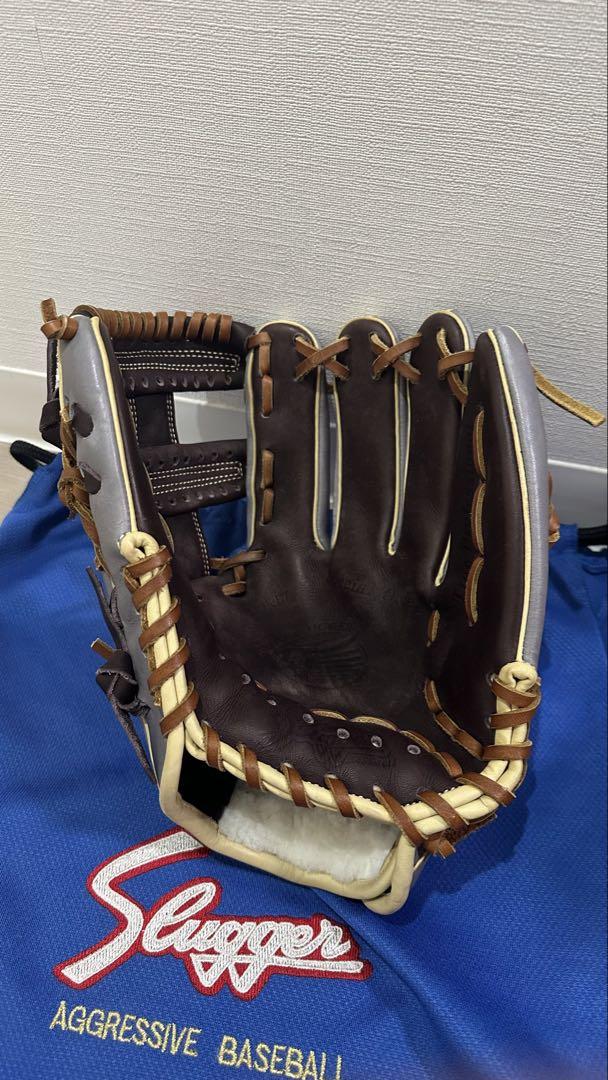 スラッガー 軟式野球グローブ ブラウン/グレー 久保田スラッガー 軟式グローブ（色：グレー系）｜グローブ