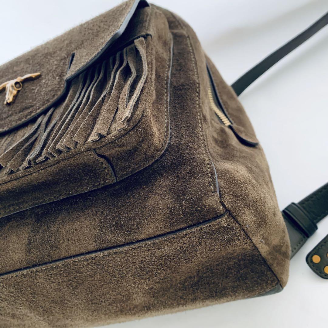 定率割引 西日本 RALPH LAUREN スウェード バッファローヘッド レザー リュック バッグ バッグ