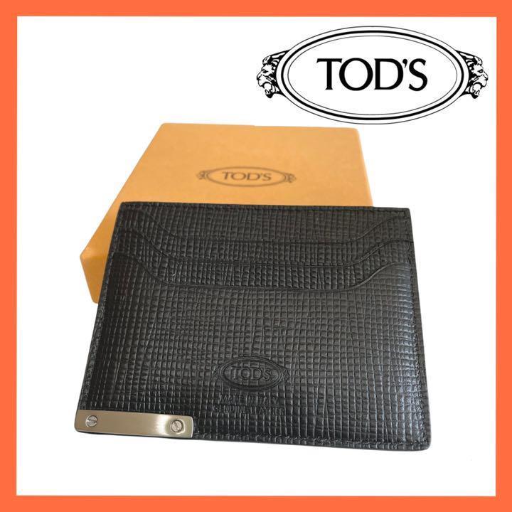 トッズ♡Tod's♡新品未使用箱付き♡コインケース♡カードケース♡名刺入れ♡ ◇TOD´S◇トッズ ジッパー付き レザー カードホルダー (TOD'S