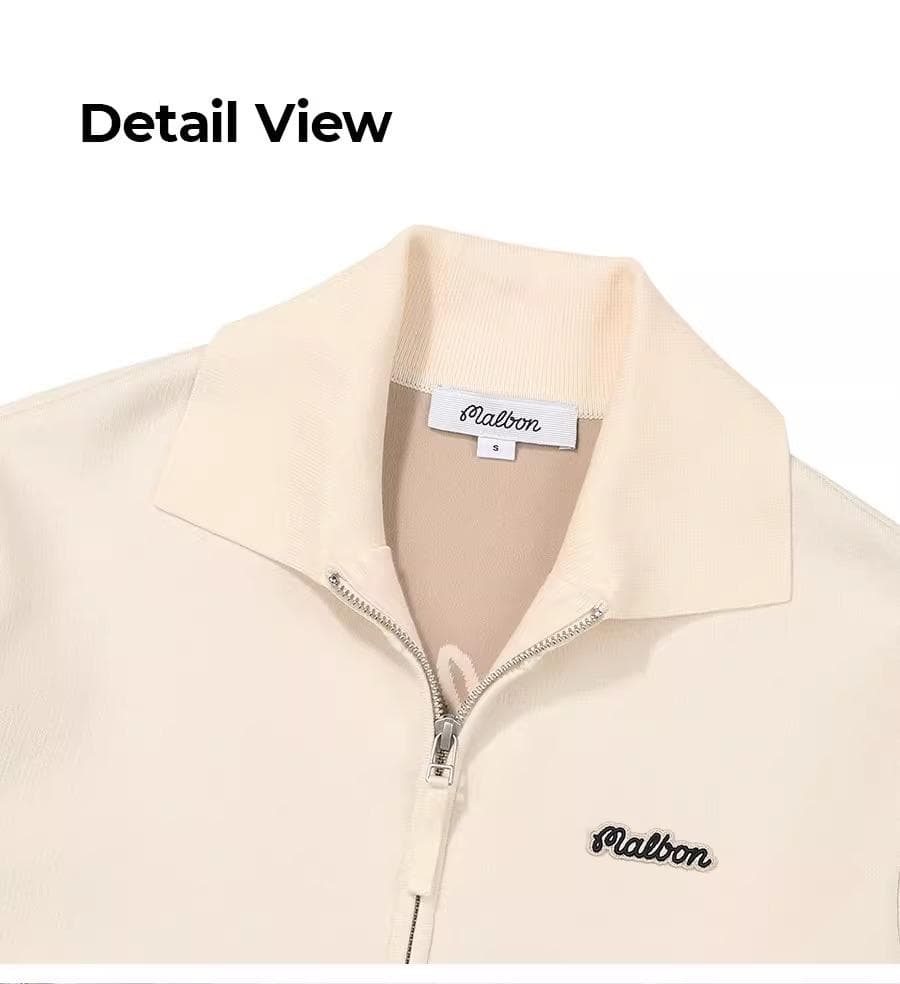 Malbon ジップアップニットカーディガン レディース 春秋向け 上質素材✨ Malbon ジップアップニットカーディガン レディース 春秋向け 上質素材✨