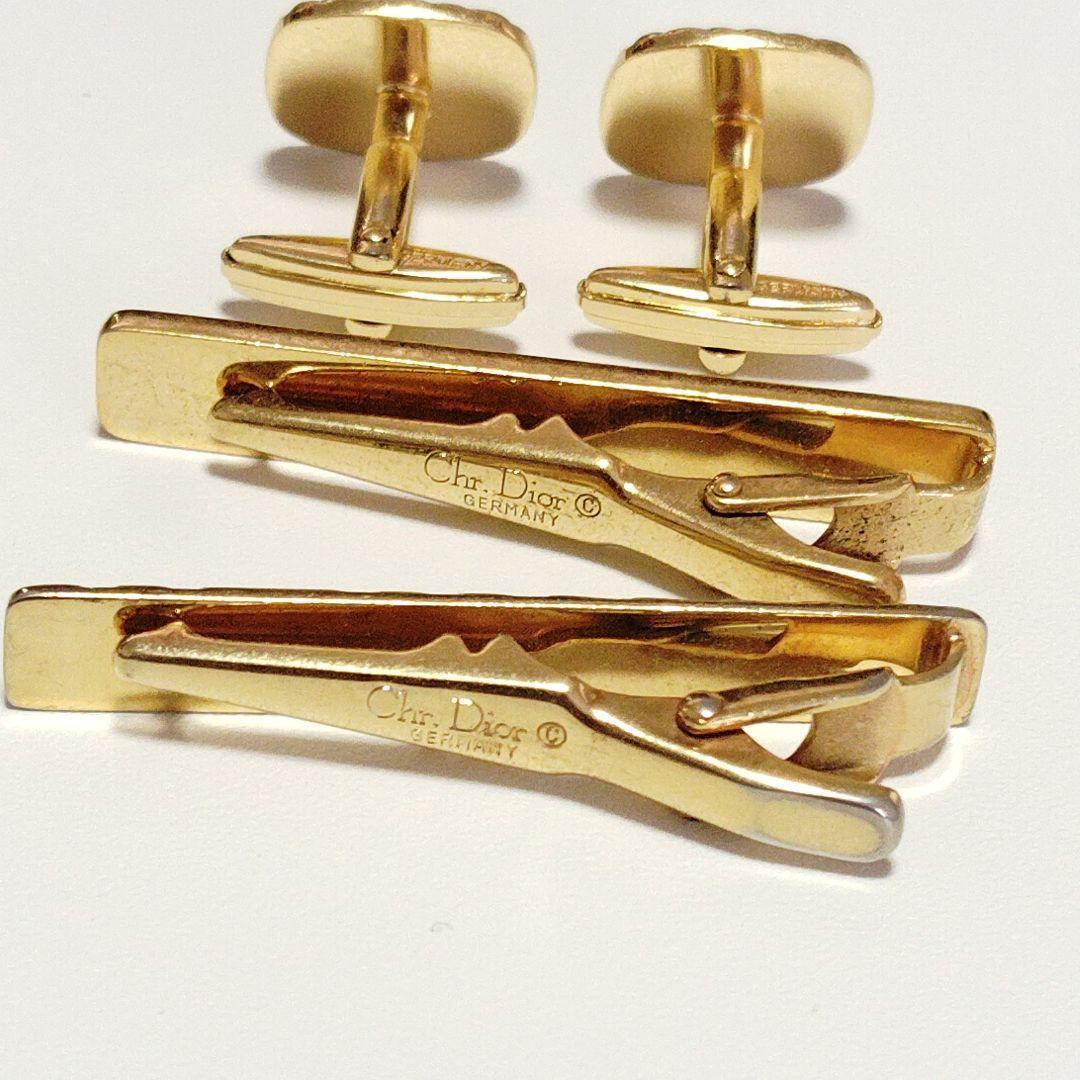【ドイツ製】Christian Dior ゴールド カフス ネクタイピン セット
