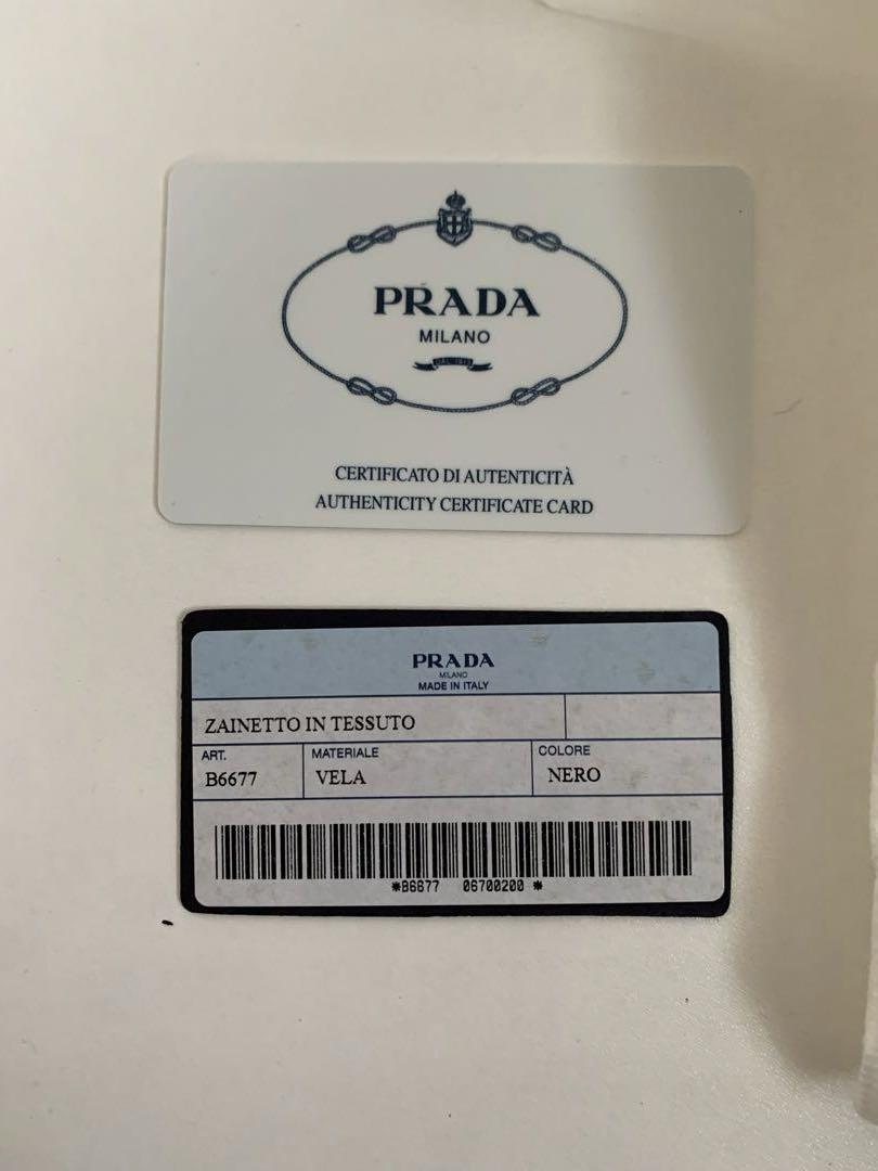 【美品】PRADA ZAINETTO TESSUTO B6677 VELA