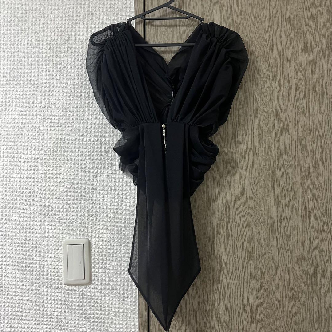 FETICO's GATHERED SHEER TOP BLACK mail order | Palette Art
