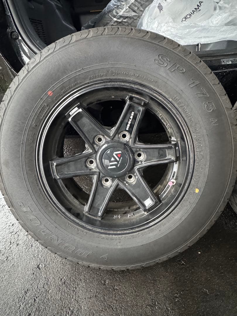 ダンロップSP175N 195/80/15アルミセット ダンロップSP175N 195/80/15アルミセット