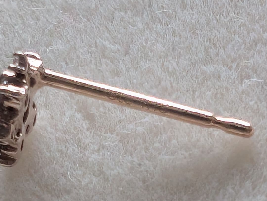 ete ミストピンクゴールド　ダイヤ　ピアス