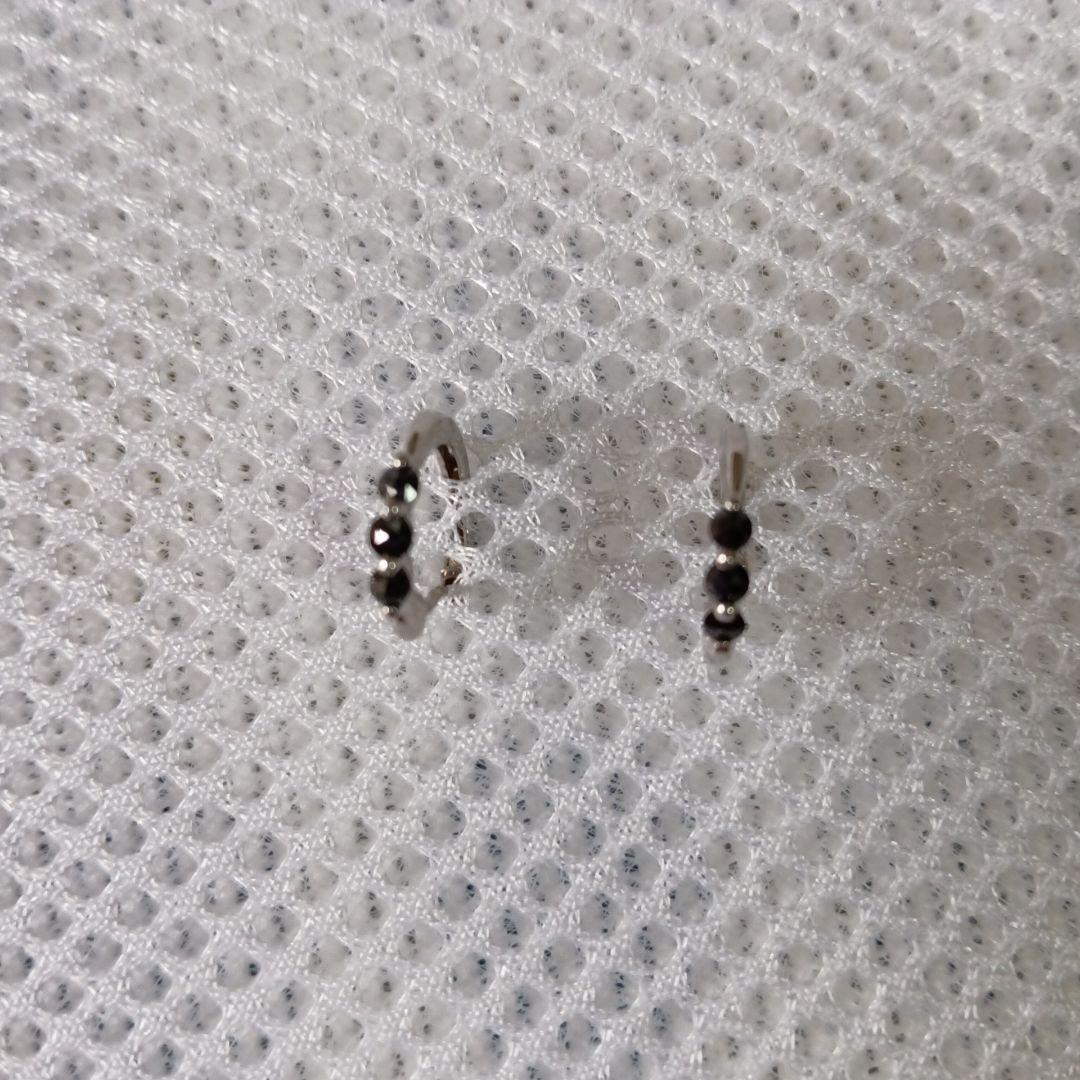 k10 ブラックダイアフープピアス