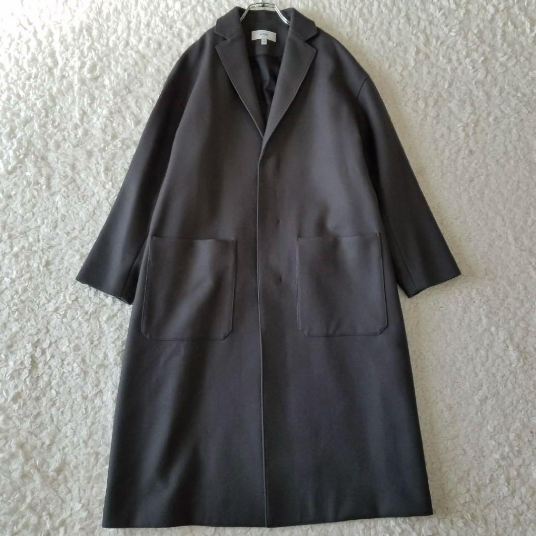 美品✨HYKE 近年 WOOL SHOP COAT ウールショップコート グレー 美品✨HYKE 近年 WOOL SHOP COAT ウールショップコート グレー