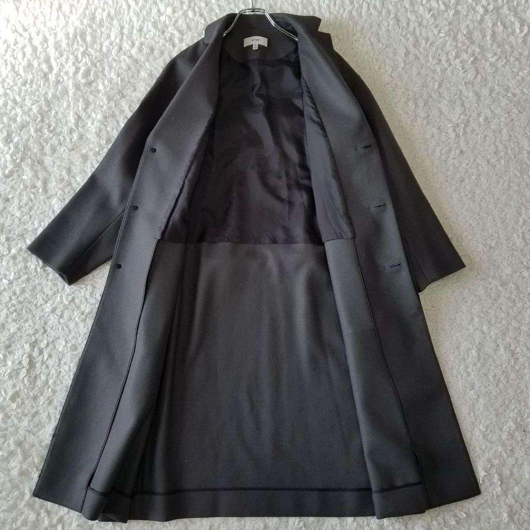 美品✨HYKE 近年 WOOL SHOP COAT ウールショップコート グレー 美品✨HYKE 近年 WOOL SHOP COAT ウールショップコート グレー