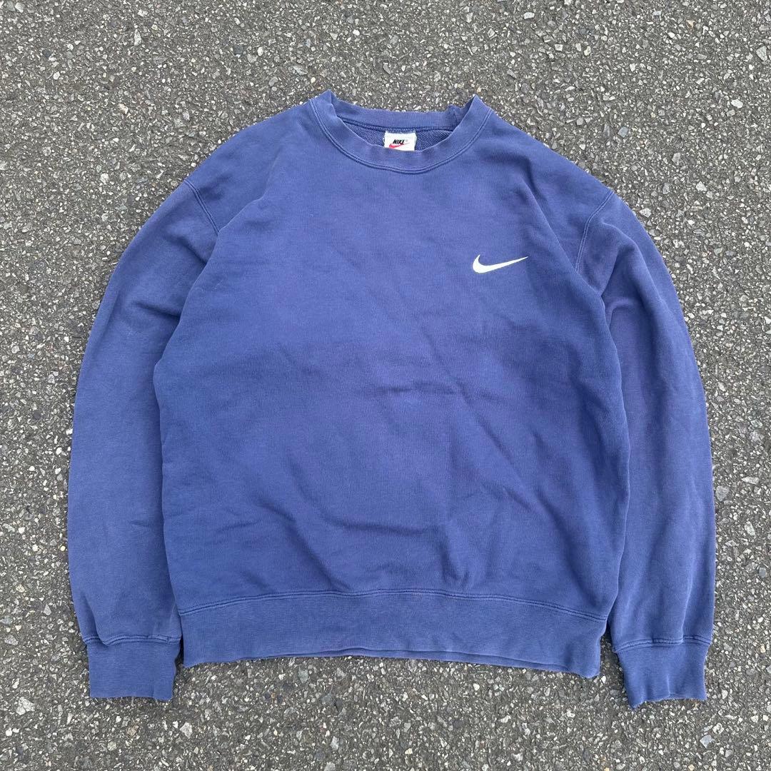 90s NIKE スウェット ネイビー ナス紺 フェード