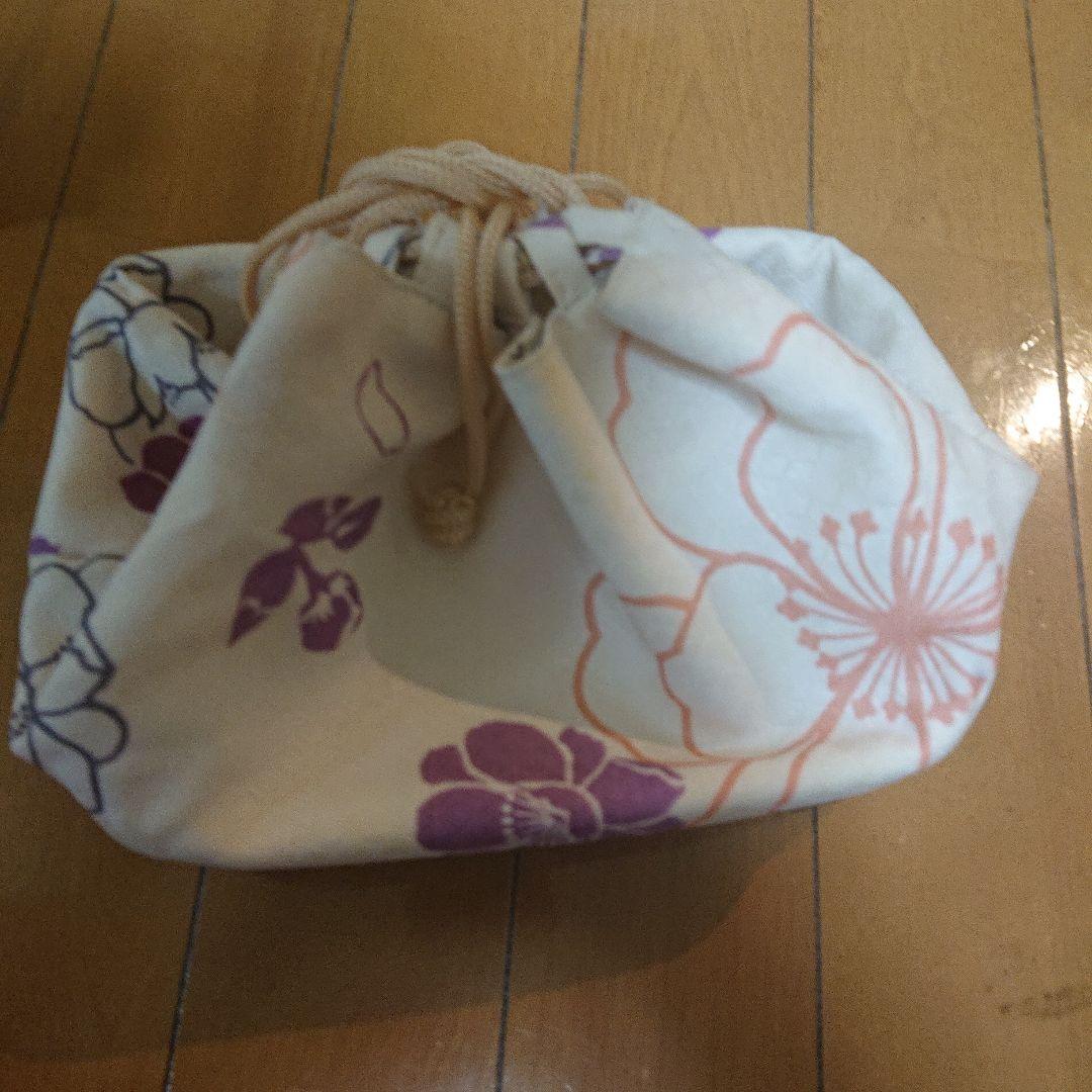 浴衣 ５点セット 浴衣 帯 下駄 巾着 帯締め 茶色