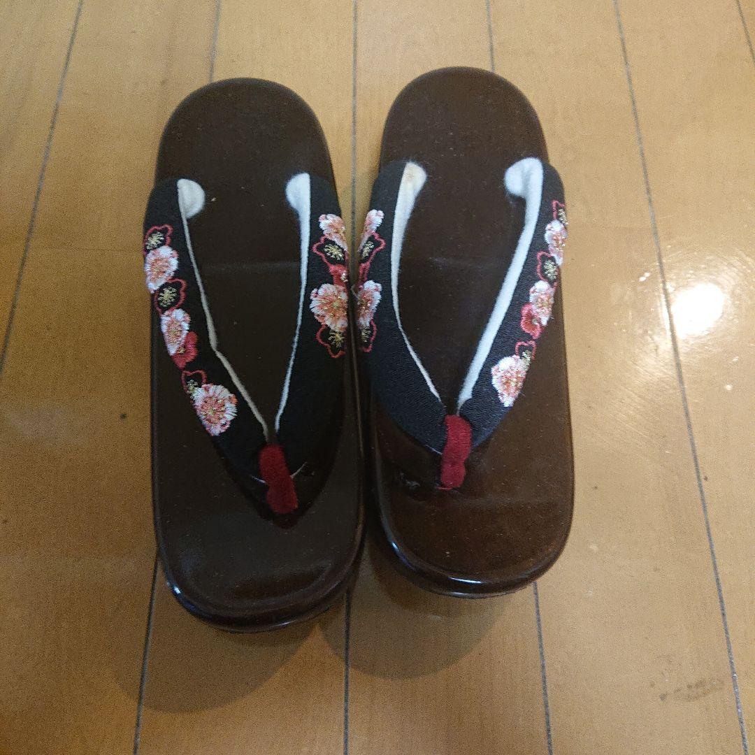 浴衣 ５点セット 浴衣 帯 下駄 巾着 帯締め 茶色