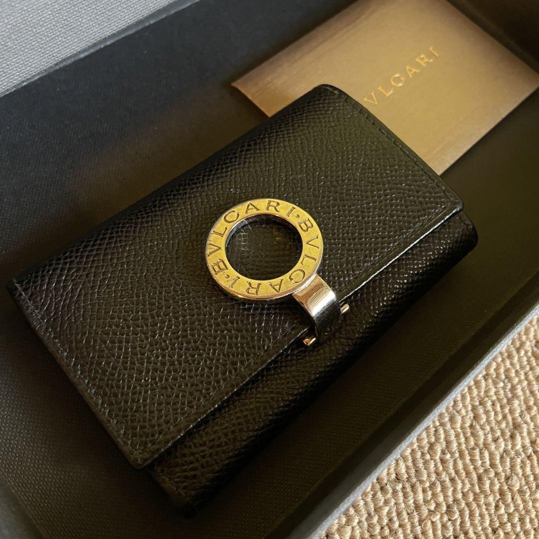 正規品⭐️美品⭐️BVLGARI ブルガリ　男女兼用　キーケース　6連　黒