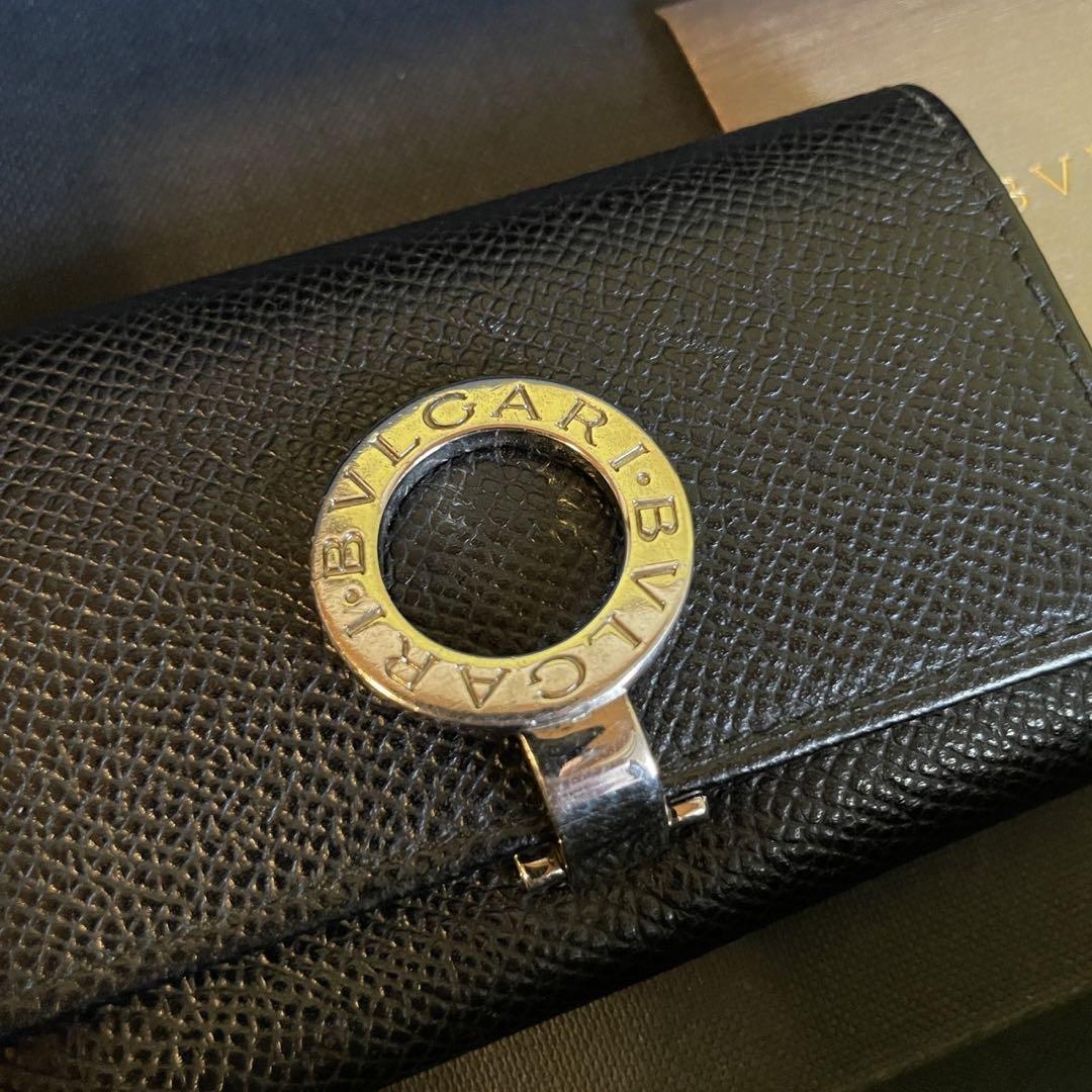 正規品⭐️美品⭐️BVLGARI ブルガリ　男女兼用　キーケース　6連　黒