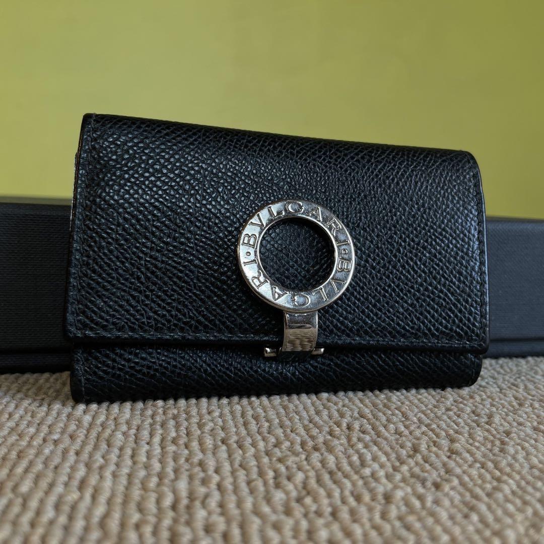 正規品⭐️美品⭐️BVLGARI ブルガリ　男女兼用　キーケース　6連　黒