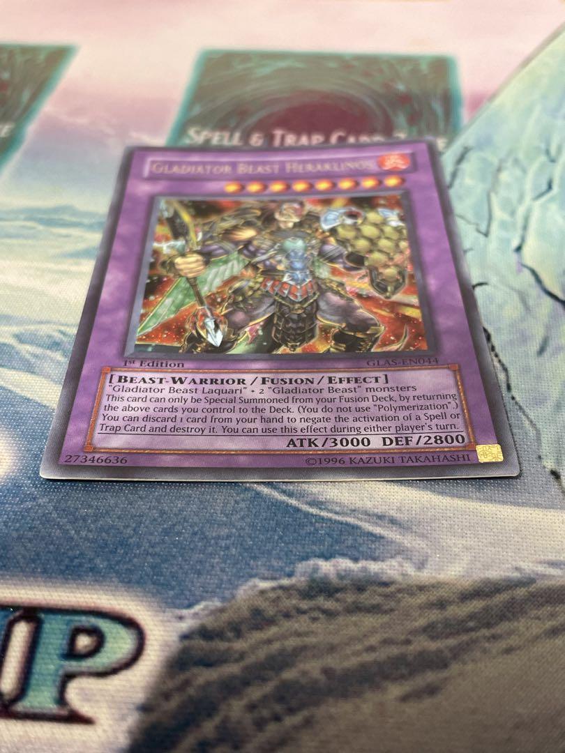 美品】遊戯王 英語 剣闘獣ヘラクレイノス 1st 表全体シク加工 美品】遊戯王 英語 剣闘獣ヘラクレイノス 1st 表全体シク加工