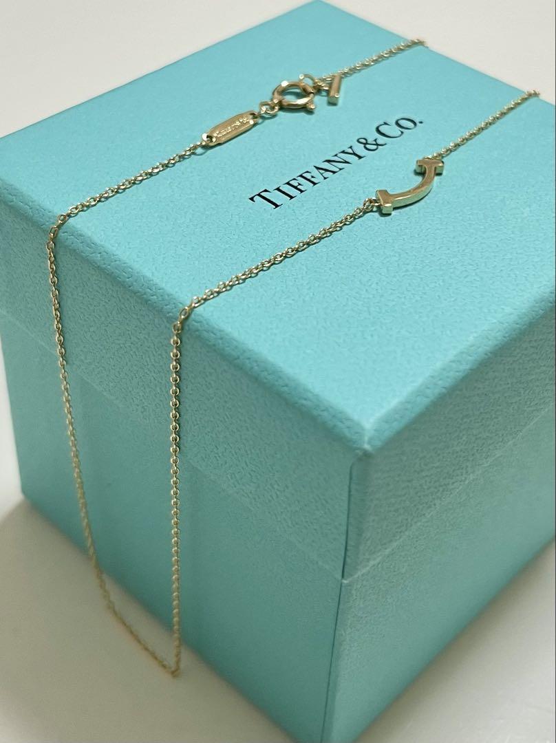 確実正規品TIFFANY&CO Tスマイルミニネックレスk18YG