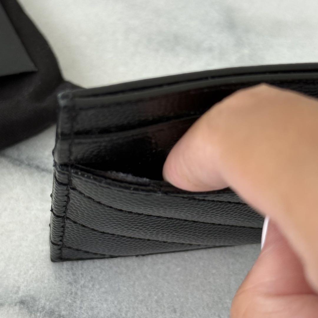 SAINT LAURENT ブラック レザー カードケース Saint Laurent/サンローラン｜ブラック レザー カード ホルダー