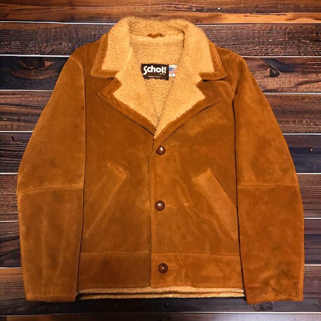 vintage 80s schott スウェードジャケット 38