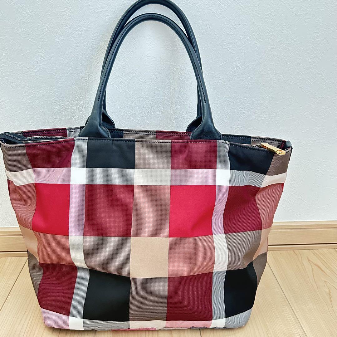 BLUE LABEL CRESTBRIDGE チェック柄トートバッグ
