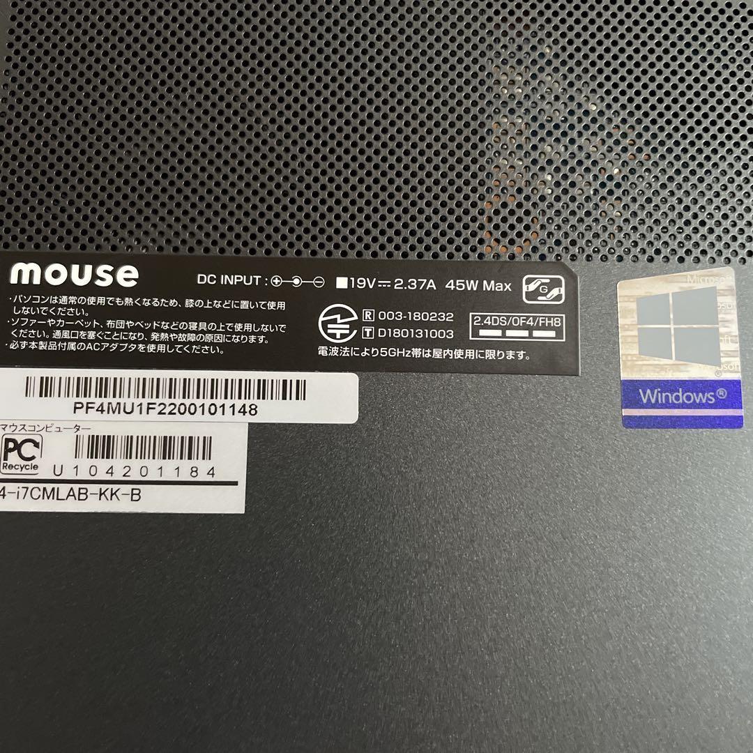 mouse ノートパソコン　corei7-10510U