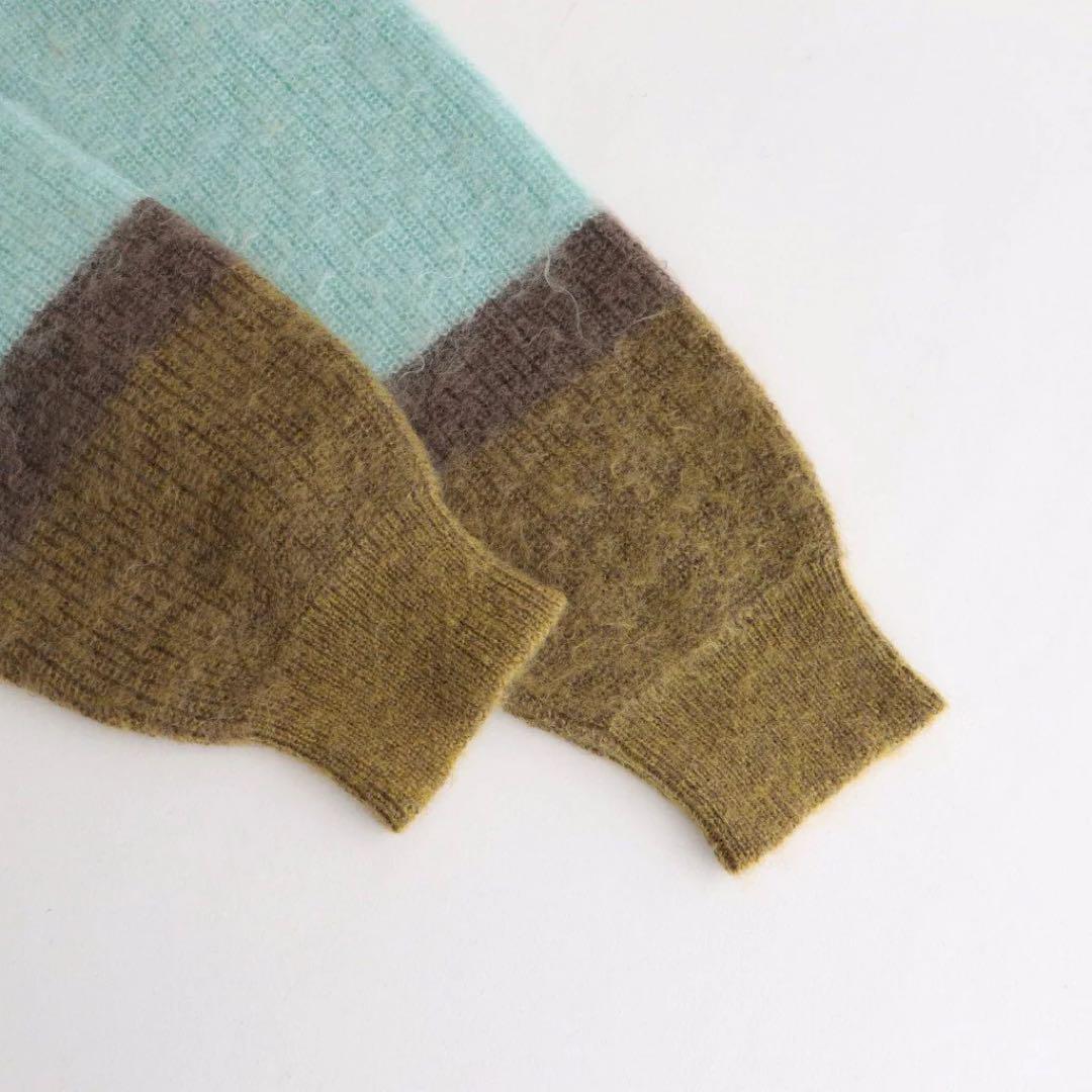 YOKE MOHAIR BORDER CREWNECK SWEATER サイズ2