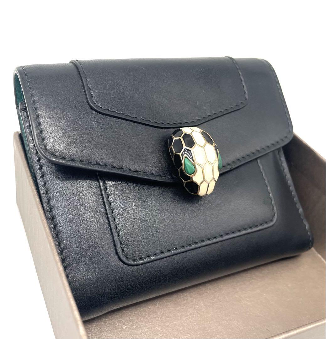 BVLGARI ブルガリ セルペンティ 三つ折財布 ブラック