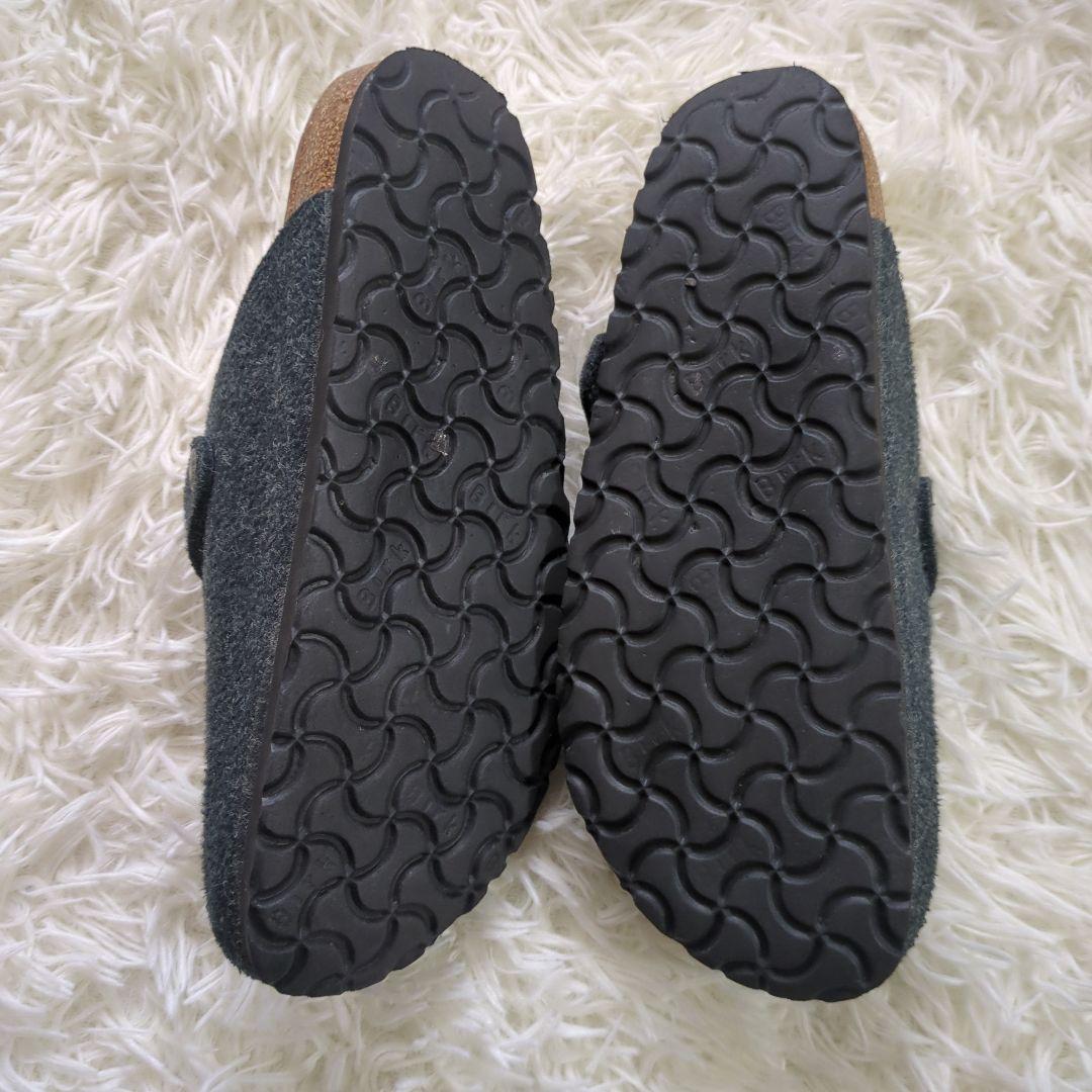 BIRKENSTOCK ボストン チャコールグレー 38 24.5　サンダル