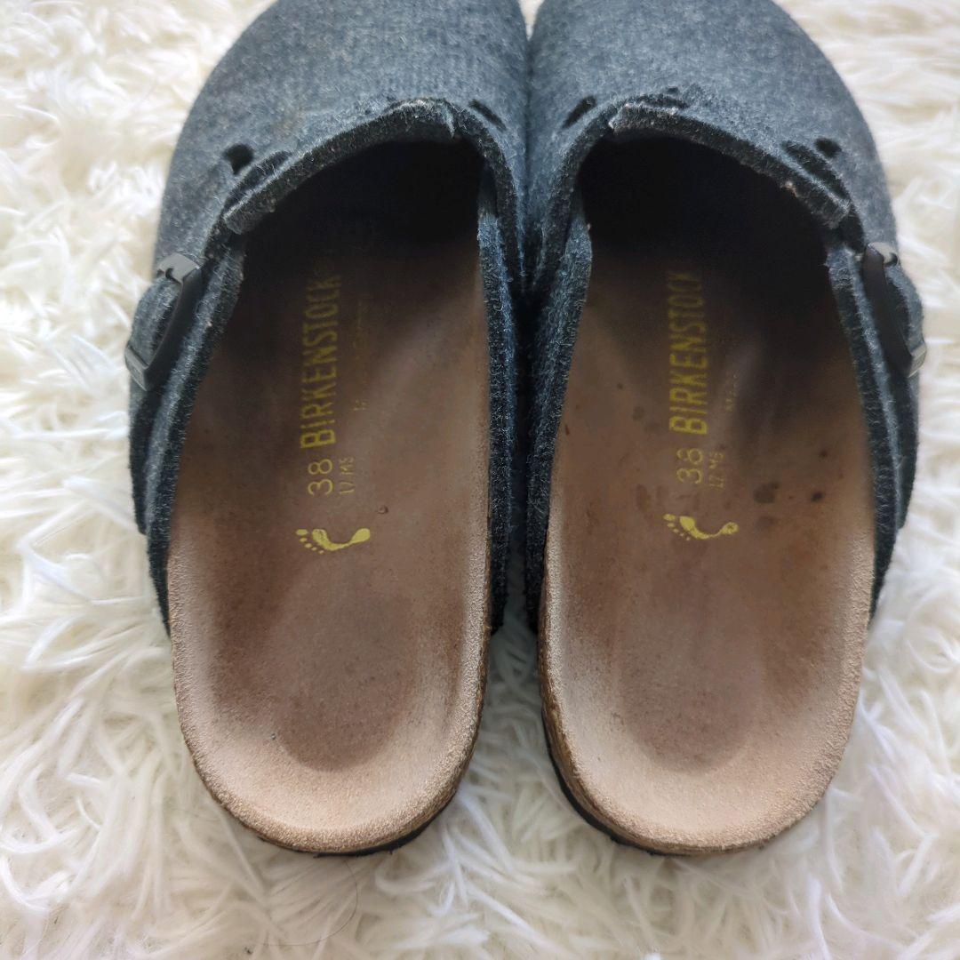 BIRKENSTOCK ボストン チャコールグレー 38 24.5　サンダル