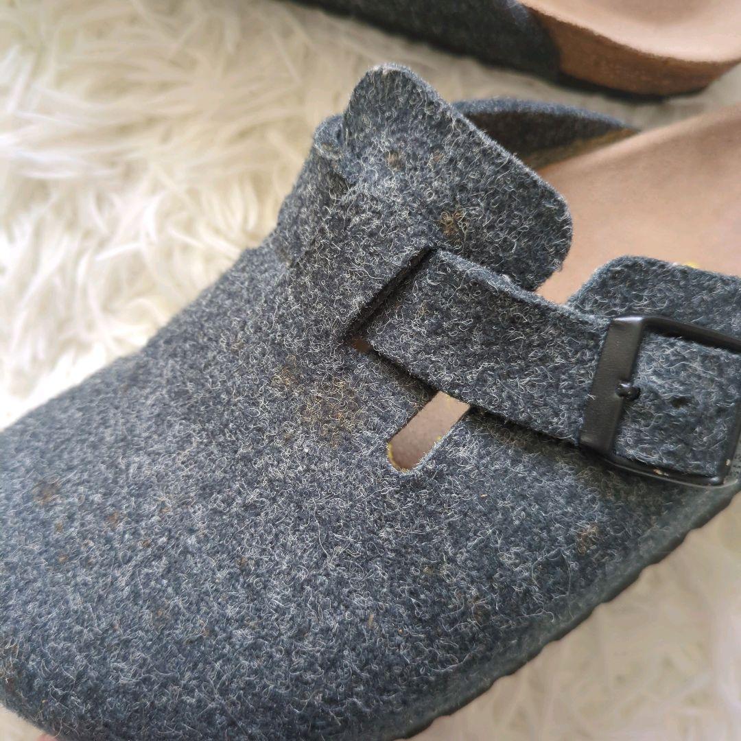 BIRKENSTOCK ボストン チャコールグレー 38 24.5　サンダル