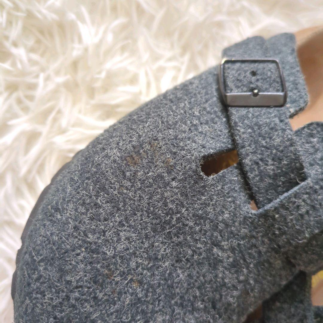 BIRKENSTOCK ボストン チャコールグレー 38 24.5　サンダル