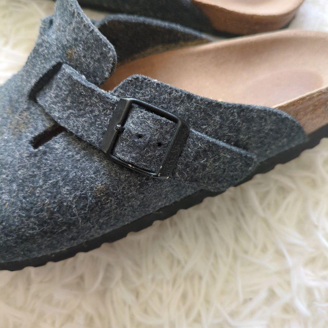 BIRKENSTOCK ボストン チャコールグレー 38 24.5　サンダル