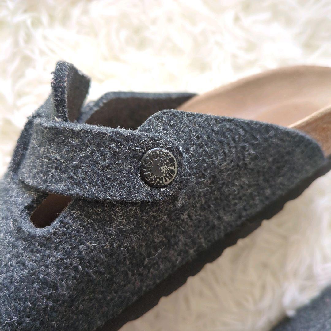 BIRKENSTOCK ボストン チャコールグレー 38 24.5　サンダル