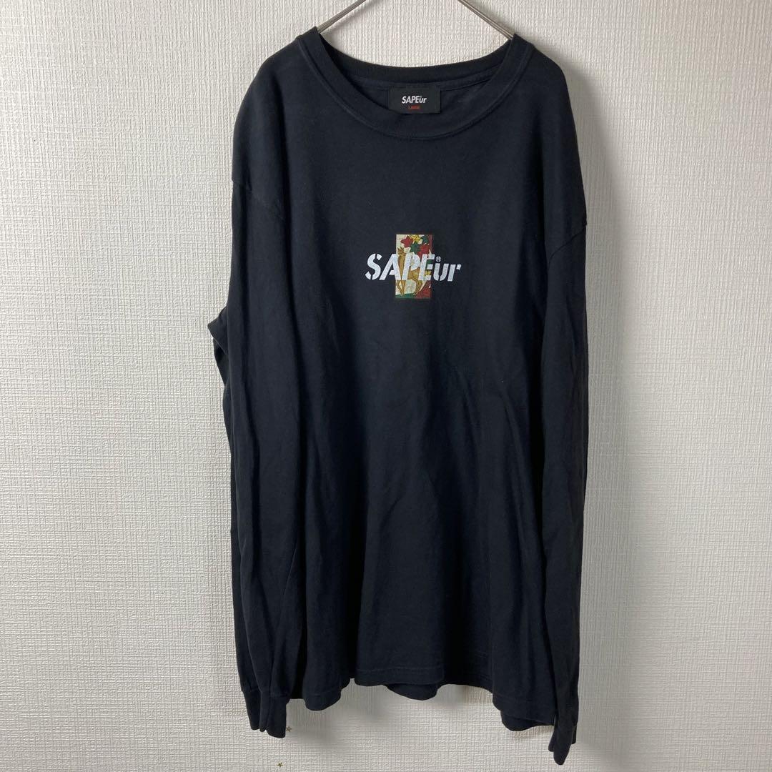 054 サプール SAPEur 新作 花札 ロッドマン ロンT BLACK