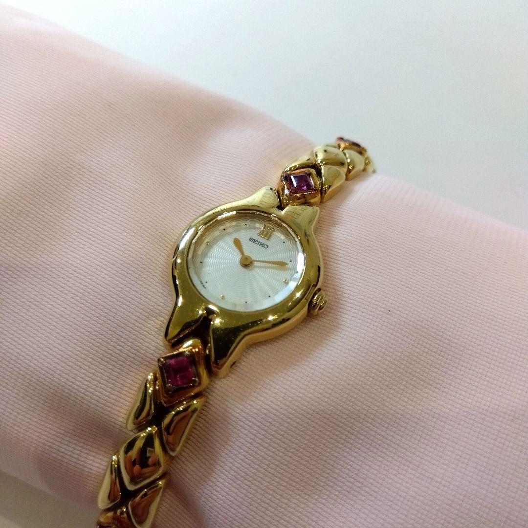 SEIKO レディース腕時計 ブレスレット ルビー