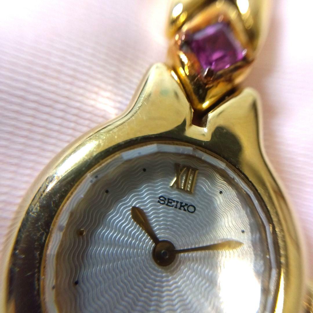 SEIKO レディース腕時計 ブレスレット ルビー